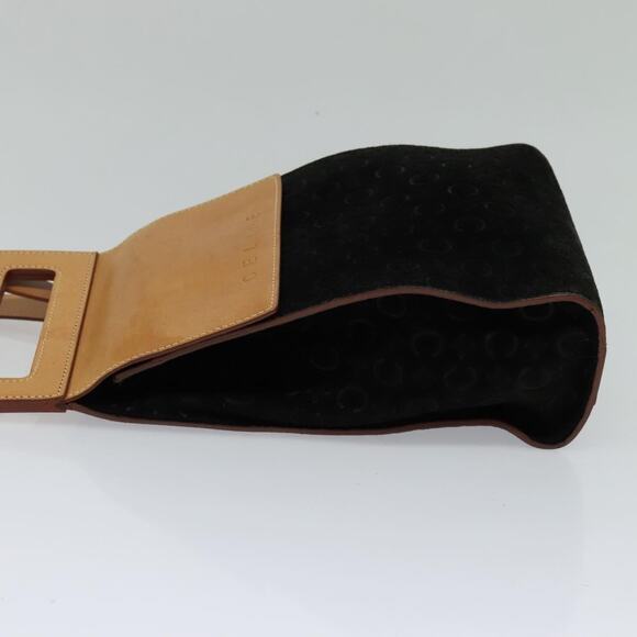 CELINE C Macadam Canvas Shoulder Bag Suede Black - Picture 4 of 12